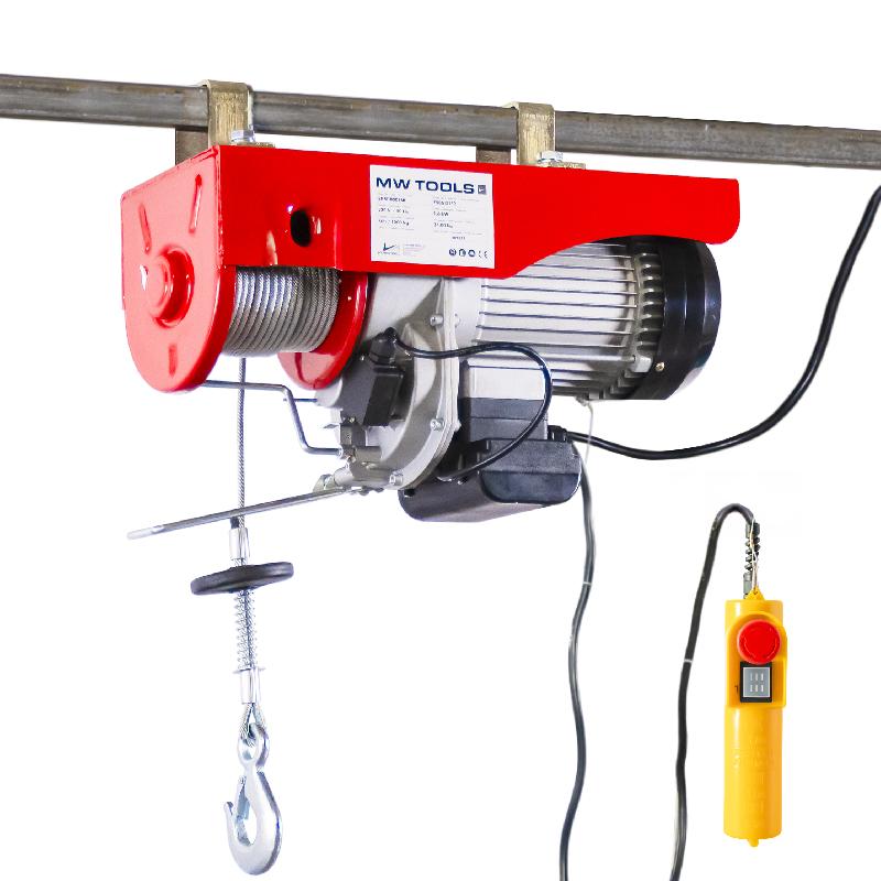 Palan électrique à câble MW Tools SH100018 - 500/990kg - 18m - 1,6 kW - 230 V_0
