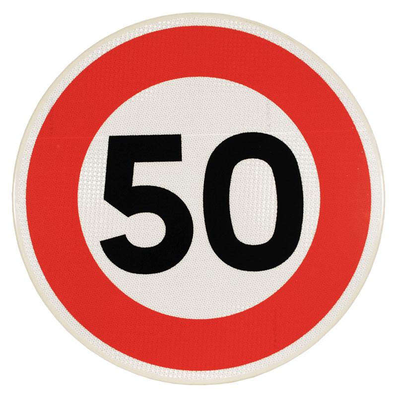Panneau d'interdiction B14 - Limitation de vitesse (personnalisable)_0