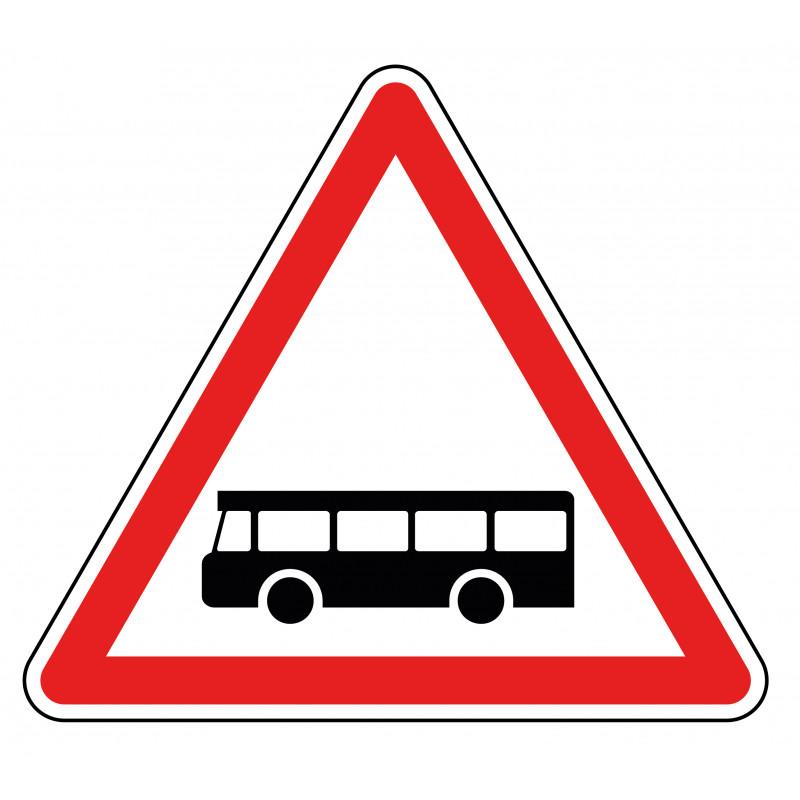 Panneau de Danger A9a - Traversée de Voies de Véhicules des Services Réguliers de Transport en Commun_0