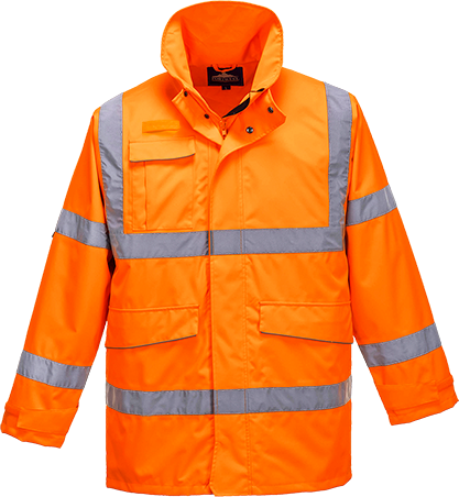 Parka extrême orange S590 - bandes réfléchissantes, imperméable et respirant, 8 poches_0
