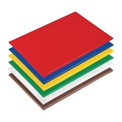 Planche à Découper Haute Densité Hygiplas - 300x225x12 mm - Lot de 6 - bleu plastique 0650414352945_0