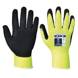 Portwest - Gants manutention enduit mousse de latex GRIP HV Jaune Taille 9 - 5036146000371_0