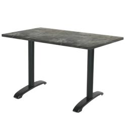 Restootab - Table 120x70cm - modèle Bazila pierre métallisée - gris TB-BZ2RC-12070M-P.METAL_0