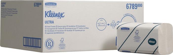 Serviette 6789 - 2 couches gaufré pur blanc, L217 x l210 mm - 2790 serviettes/UE - KLEENEX_0