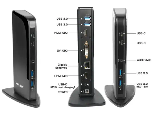 Station d'accueil universelle USB-C et USB-A triple affichage avec Power Delivery 65W_0