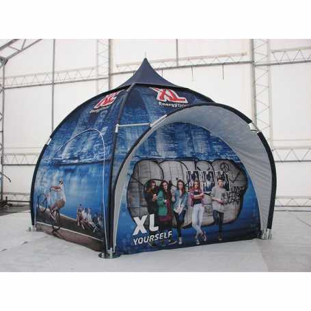 Tente dôme publicitaire ST5 - 3x3 mètres - Impression quadrichromie et accessoires personnalisables_0
