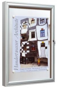Vitrine extérieure classique - 5 coloris - Cadre aluminium 58 mm et options personnalisables_0
