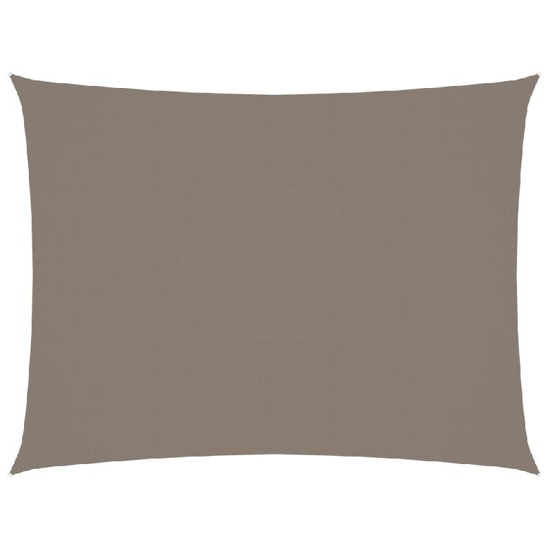 VOILE TOILE D\'OMBRAGE PARASOL TISSU OXFORD RECTANGULAIRE 6 X 8 M TAUPE 02_0009745_0