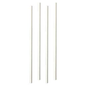 100 PAILLES DROITES 200 MM PAPIER BLANCHES Ø 6 MM
