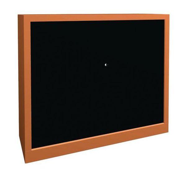 ARMOIRE À RIDEAUX LARGEUR 120 HAUTEUR 102 CM ORANGE-NOIR - MANUTAN COLLECTIVITÉS