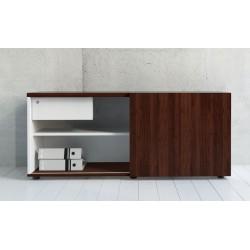 Armoire basse avec porte coulissante - MDD - idéale pour le classement des dossiers journaliers_0