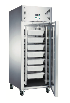 Armoire réfrigérée inox positive spéciale poisson - 600 litres - Groupe tropicalisé - Froid statique avec ventilateur_0