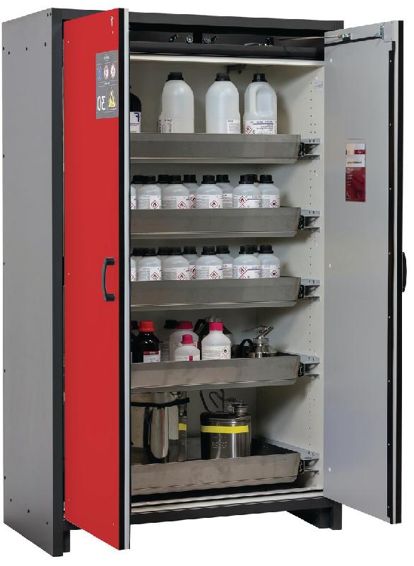 ARMOIRE SÉCURITÉ Q-CLASSIC-30 Q30.195.116 GRIS/ROUGE - MANUTAN COLLECTIVITÉS