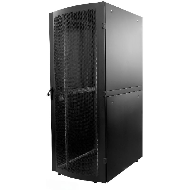 Baie serveur Premium 19 pouces MHT269 avec porte perforée - 26U - 1000 (P) x 600 (L) x 1322 (H) - flatpack - noir - Bravour®_0