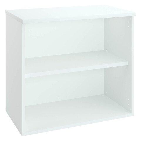 BIBLIOTHÈQUE BASSE ECLA H 73 X L 80 CM BOIS FINITION BLANC
