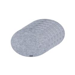 Bjorn Set de table ovale - 6 pièces - Feutre recyclé gris - gris 3701488308127_0