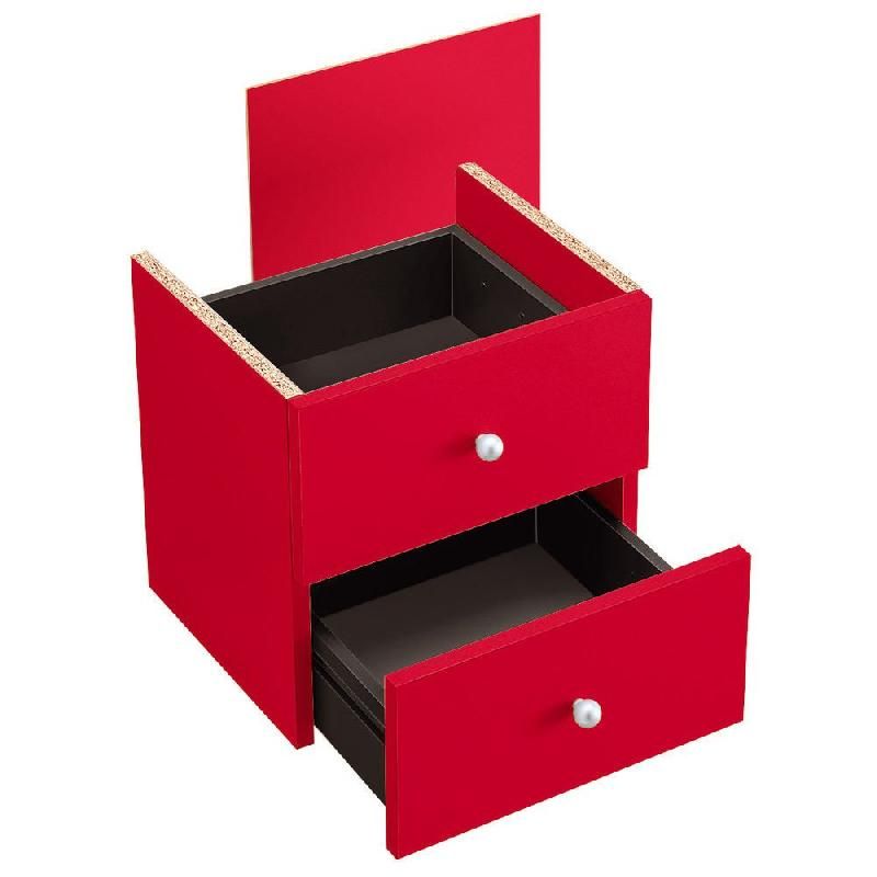 BLOC TIROIRS MULTICASES COLOR - ROUGE (LOT DE 2)