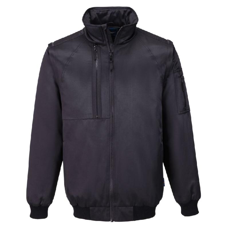 Blouson pilote WX2 Eco col fourrure amovible CD802 Portwest - Noir / S_0