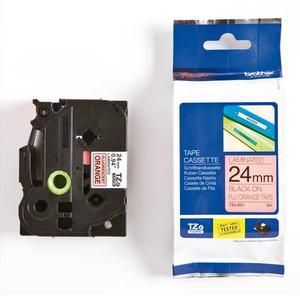 Ruban de transfert thermique Brother - laminé noir/orange fluo 24mmx5m - TZEB51 pour P-Touch_0
