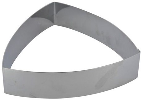 CADRE TRIANGLE INOX BOMBÉ 19 CM