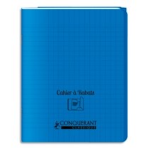CAHIER 24X32, 48 PAGES, 90G, SEYÈS, COUVERTURE POLYPRO BLEUE AVEC RABAT - LOT DE 10