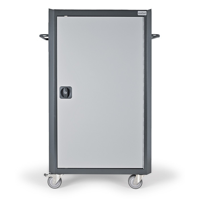 Chariot à tablettes pour 48 tablettes / 36 ordinateurs portables avec fonction de charge - ECOCART 48S - dimensions 830 x 650 x 1290 mm_0