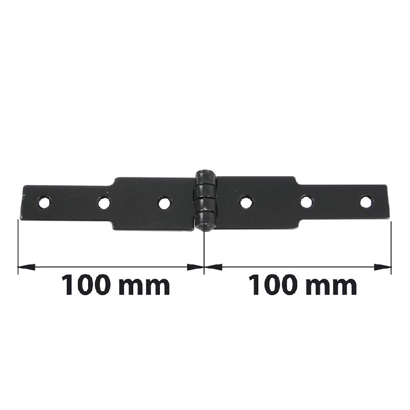 Charnière à congé acier AFBAT pour volets battants - finition noire à repeindre - l.30 x L.100 mm_0