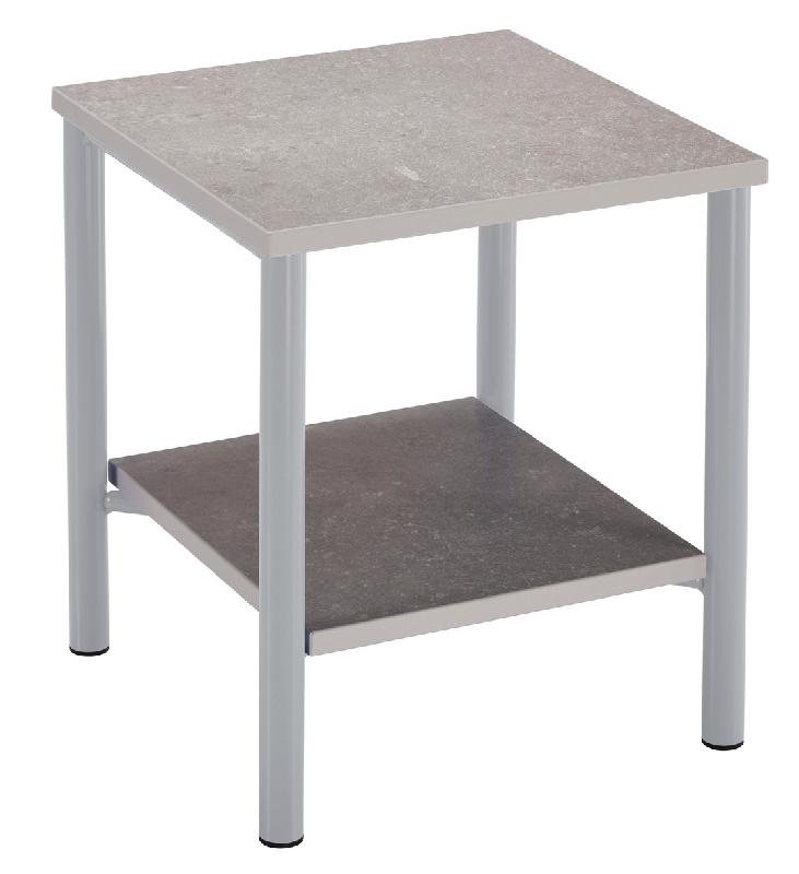 CHEVET SIMPLE ALBA COLORIS BÉTON/9006 RAL ALU - MANUTAN COLLECTIVITÉS