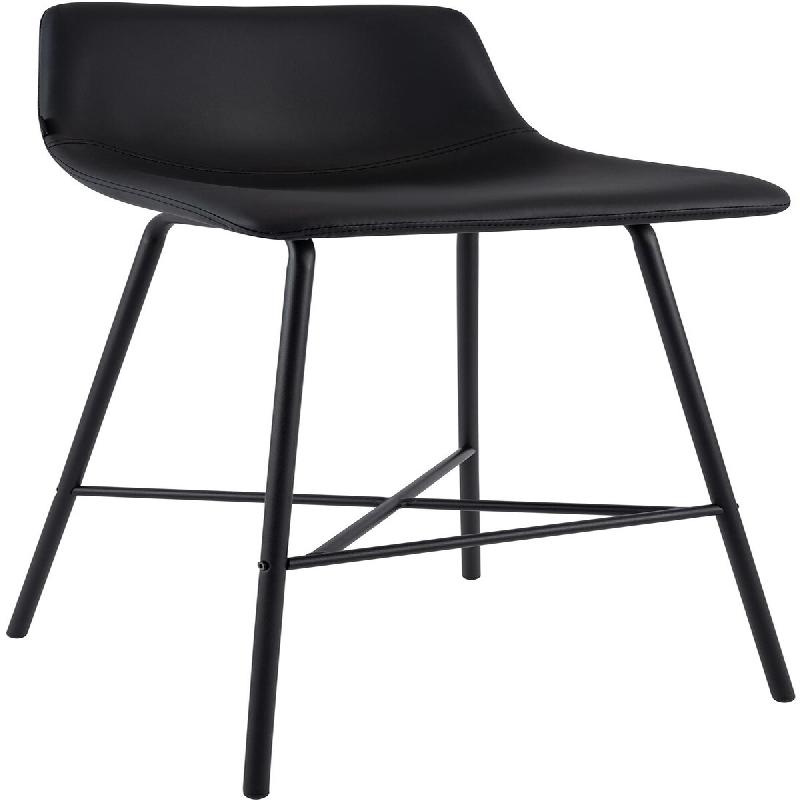 CLP Tabouret de bar Altona Noir /Similicuir - noir polyester 325884_0