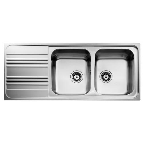 CUVE INOX POUR ÉVIER À ENCASTRER - 2 BACS - LEMAN THEWA