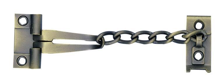ENTREBÂILLEUR DE SÉCURITÉ CHAIN EN ACIER POUR PORTE COULEUR BRONZE LONGUEUR 120MM - SOCONA - C3