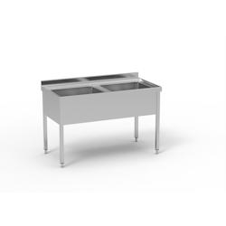 ERATOS Plonge Gamme 700 - 1400x700x850 - 2 Cuves 600x500x300 - Inox AISI-304 18/10 - FGB-147/20_0
