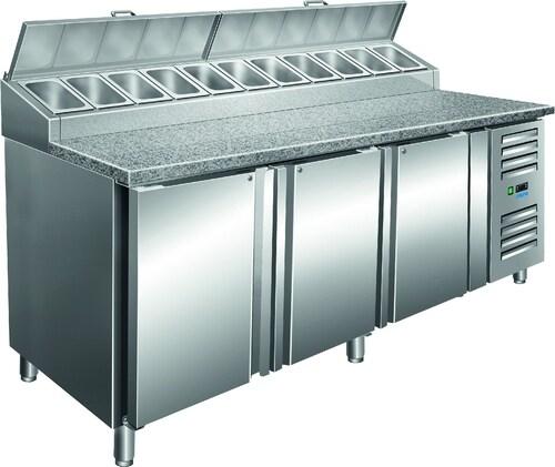 Esmeyer Table préparation - 3 portes - Granit - Professionnel - Saro - argenté inox SAR-323-1120_0
