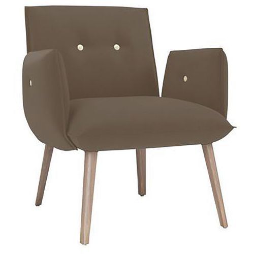 FAUTEUIL SODA ENDUIT PVC GINKO TAUPE - MOBITEC