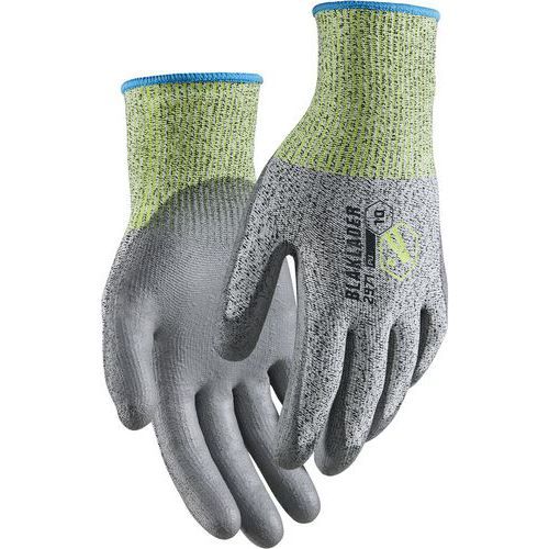 GANTS ANTICOUPURE EN PU TREMPÉ ANTI COUPURE JAUGE 13 NOIR/BLANC 7 - BLAKLADER