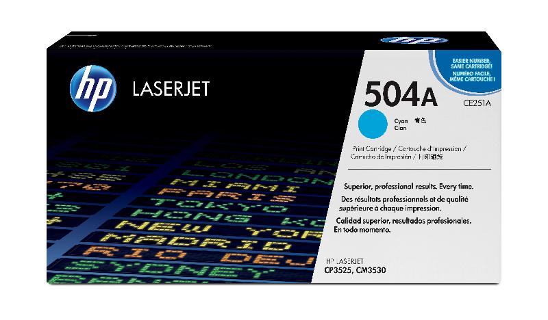 HP 504A toner LaserJet cyan authentique_0