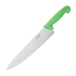 Hygiplas - Couteau de Cuisinier Vert Professionnel 255mm - Lame en Inox Durable et Poignée Ergonomique_0