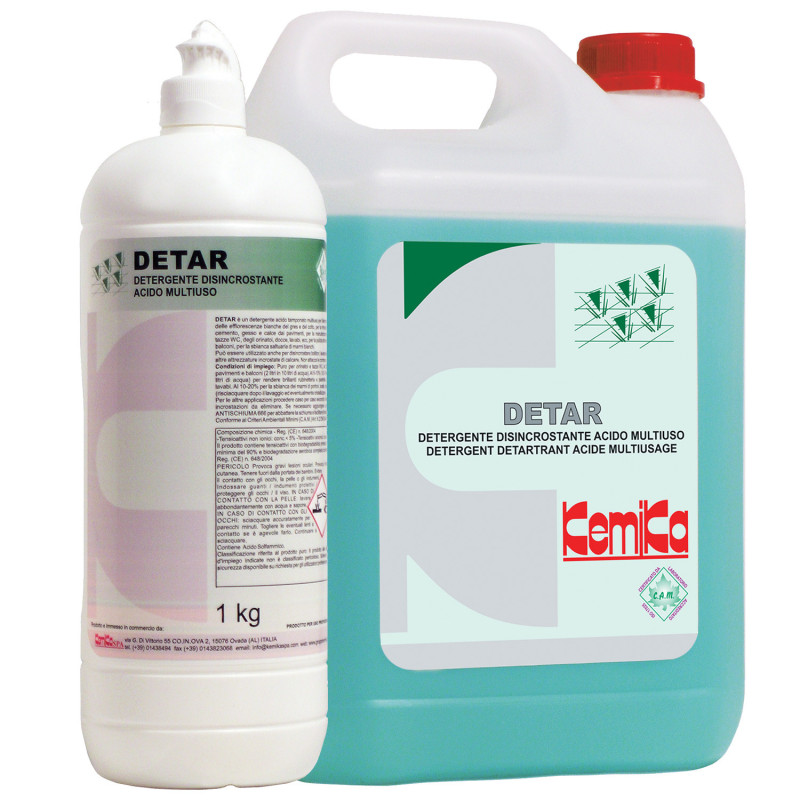 Kemika detar detergent detartrant acide multiusage pour sols sanitaires et suisines ph:0.5 bidon de1kg_0