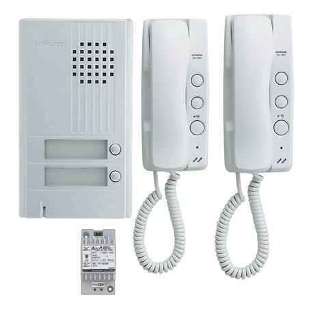 KIT ALU 2BP 2 COMBINES KIT PORTIER AUDIO KITDA2 - AIPHONE 110548