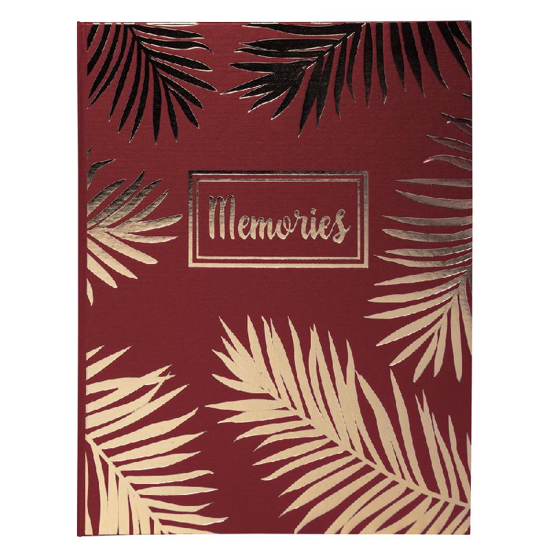 LIVRE D'OR 100 PAGES TRANCHE OR - FORMAT 27X22CM - PALMA - ROUGE