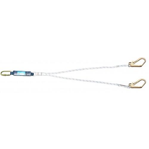 LONGE ANTICHUTE - DOUBLE - ABSORBEUR D'ÉNERGIE - LDAD - LONGUEUR 2 MÈTRES TRACTEL
