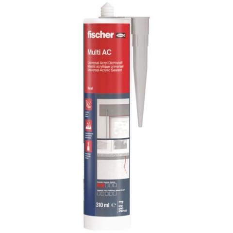 LOT DE 2 - MASTIC ACRYLIQUE MULTI-USAGES - HIGH TACK - 310 ML - GRIS
