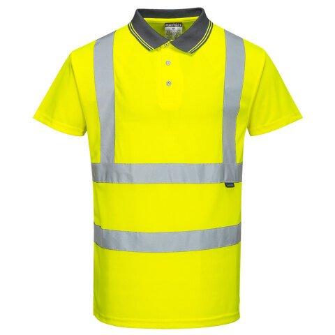 LOT DE 2 - PORTWEST S477 POLO HI-VIS MANCHES COURTES JAUNE - TAILLE XL
