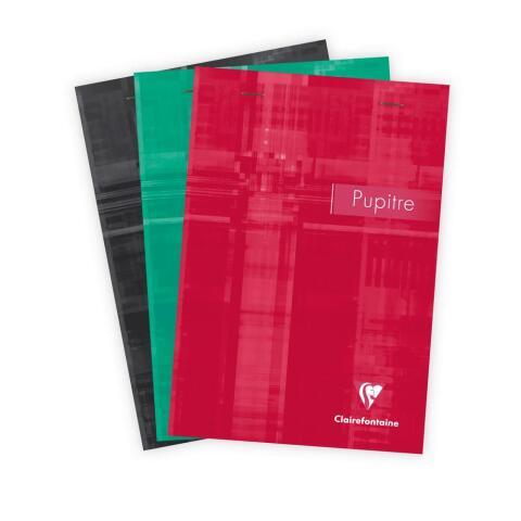 LOT DE 5 - BLOC PUPITRE AGRAFÉ EN-TÊTE A5 80 FEUILLES DÉTACHABLES PETITS CARREAUX COULEUR ALÉATOIRE - ASSORTIS