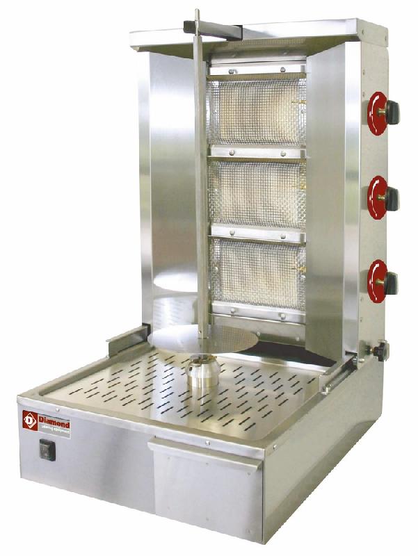 Machine à kebab au gaz d'une capacité de 25 à 35 kg - 580x660xh870 mm - KEB-G61_0