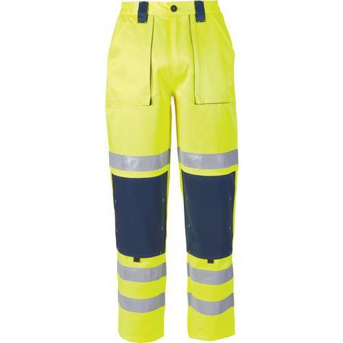 PANTALON HAUTE VISIBILITÉ JAUNE ET MARINE DE TAILLE M - SINGER SAFETY