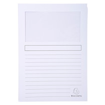 PAQUET DE 100 CHEMISES À FENÊTRE SUPER 160G/M2 - 22X31CM - BLANC
