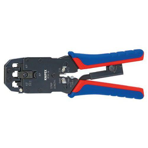 PINCE À SERTIR POUR FICHES WESTERN - RJ 10/11/12/45 - KNIPEX