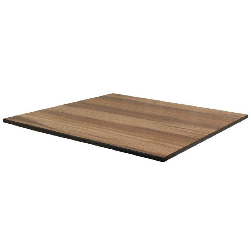 Plateau carré table intérieur/extérieur Mésa 70x70cm en compact chêne colorado_0