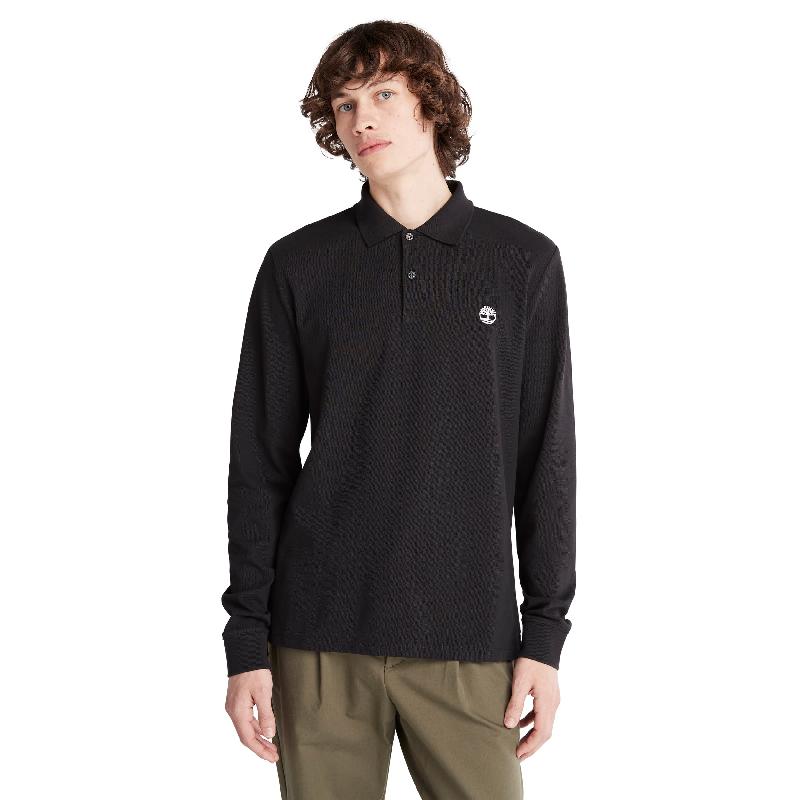 Polo LS piqué slim pour homme - 100% coton biologique - Timberland - Réf: TB0A5UD_0